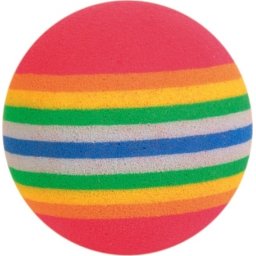 Trixie szivárvány mintás habszivacs labdák cicáknak (4 db labda / szett | ø 4 cm)