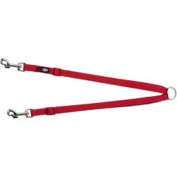 Trixie Premium kettős vezető kutyapóráz (XS–M; Piros; 40–70 cm / 15 mm)