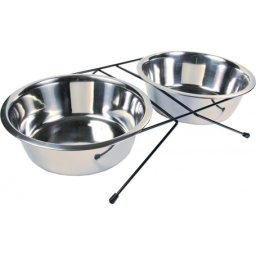 Trixie Eat on Feet rozsdamentes acéltálak állványon (2 x 2.8 liter | 24 cm)