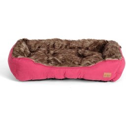 Agui Furry Bed szőrös fekhely kutyáknak - Burgundi (47 x 37 x 17 cm)