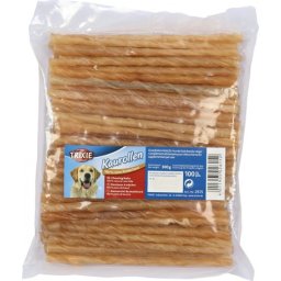 Trixie csavart rágópálca szárított nyersbőrből (5-6 mm; 12 cm; 100 db / csomag) 100db