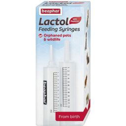 Beaphar Lactol etetőfecskendők kisállatoknak (1 db tompa + 1 db kúpos hegyű, 12 ml-es fecskendők)