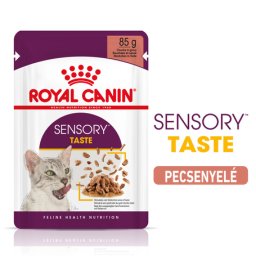 Royal Canin Sensory Taste Gravy - Szószos felnőtt macska nedves táp fokozott íz élménnyel (12 x 85 g) 1.02kg