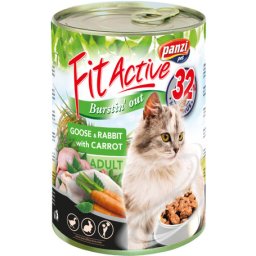 FitActive Cat Adult Goose & Rabbit with Carrot (24 x 415 g) 9.96kg
