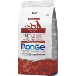 Monge Speciality Line Dog Adult Monoprotein Lamb with Rice & Potatoes 2.5kg