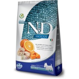 N&D Dog Grain Free Adult Mini sütőtök, tőkehal & narancs 800gr