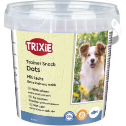 Trixie Soft Snack Mini Trainer Dots - puha jutalomfalatok tréninghez lazaccal (7 x 4 mm-es darabkák) 500gr
