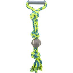 Trixie Playing Rope with Tennis Ball - Teniszlabda kötélen (Labda átmérője: 6 cm; hossza: 50 cm)