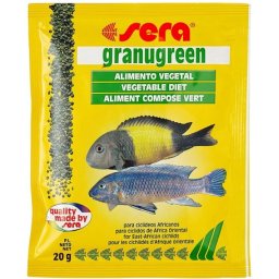 Sera Granugreen szemcsés haltáp növényevő sügéreknek 20 g (zacskós, tasakos) 20gr