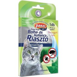 Panzi bolha- és kullancsriasztó nyakörv macskáknak (43 cm l Piros)