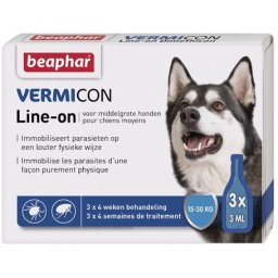 Beaphar Vermicon Dog Line-on Spot-on (3 x 3 ml) (M: 15-30 kg)