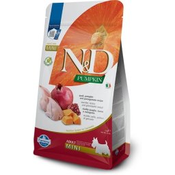 N&D Dog Grain Free Adult Mini sütőtök, fürj & gránátalma 2kg
