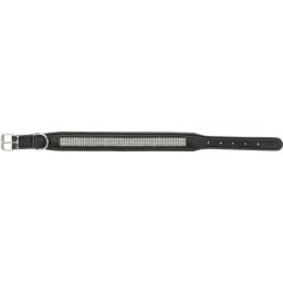 Trixie Active Collar extra széles, strasszköves bőr nyakörv kutyáknak (M | 38-48 cm / 35 mm)