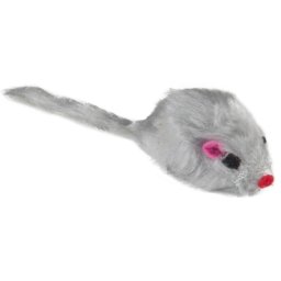Flamingo plüss egér macskáknak - szürke (5 cm)