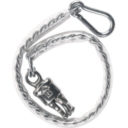 Kerbl láncos kikötő PVC bevonattal, pánikhoroggal és karabinerrel (70 cm)