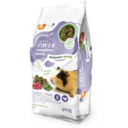 Delicado Verde Complete Menu Cavia eledel tengerimalacoknak bogyókkal és lucernával 400g