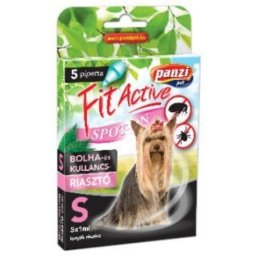FitActive kullancs- és bolhariasztó spot on kutyáknak (S; Kistestű kutyáknak; 5 x 1 ml)