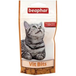 Beaphar Vit Bits ropogós falatkák vitaminos krémmel macskáknak 35g