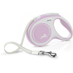 Flexi Comfort szalagpóráz - M, 25 kg-ig, 5 m, rózsaszín
