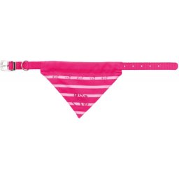 Trixie kutyanyakörv csíkos kendővel (XS; 19-24 cm; 10 mm; Rózsaszín)