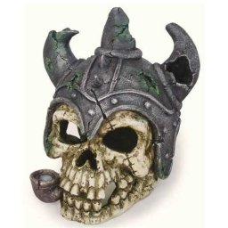 Björn viking koponya akváriumi dekor (13 x 13 x 15 cm)