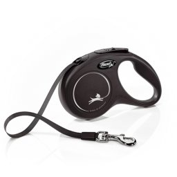 Flexi Classic szalagpóráz - L, 50 kg-ig, 5 m, fekete