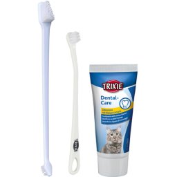 Trixie fogkrém szett macskáknak (1 tubus fogpaszta és 2 db fogkefe)