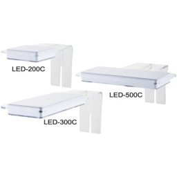 Sobo LED-300C akasztós fehér-kék LED világítás 4-6 mm-es üvegre - 8.2 W | 170 x 70 mm | 35-45 cm | 3 fényfokozat
