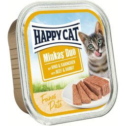Happy Cat Duo marha- és nyúlhúsos pástétom falatkák (16 x 100 g) 1.6kg