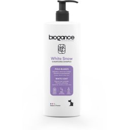 Biogance White Snow sampon fehér szőrű kutyák fürdetéséhez 1 liter