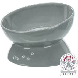 Trixie döntött kerámia tálka macskáknak a könnyebb hozzáférésért (0.35 l; Ø17cm)