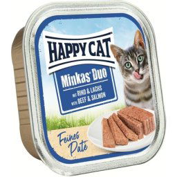Happy Cat Minkas Duo vadlazacos és marhahúsos pástétom falatkák (16 x 100 g) 1.6kg