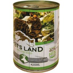 Pet's Land Cat konzerv vadhússal és répával (24 x 415 g) 9.96kg