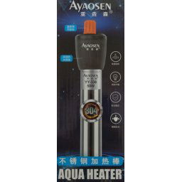 Ayaosen acélburkolatú törésálló akvárium fűtő (100W; 32 cm magas; 22 mm-es átmérőjű)