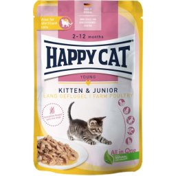 Happy Cat Meat in Sauce Kitten/Junior alutasakos eledel baromfihússal (40 x 85 g) 3.4kg