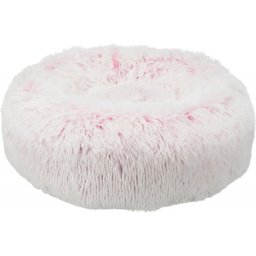 Trixie Harvey Cushion - hosszú szőrös kutyafekhely (ø 60 cm; Puha változat; Rózsaszín-fekete)