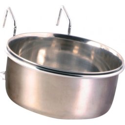 Trixie krómozott fém tál madaraknak akasztós tartóval (Űrtartalom: 300 ml | Átmérő: 9 cm)