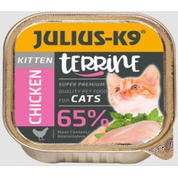 Julius-K9 Cat Terrine Kitten Chicken nedveseledel (16 x 100 g) 1.6kg