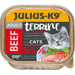 Julius-K9 Cat Terrine Adult Beef nedveseledel (16 x 100 g) 1.6kg