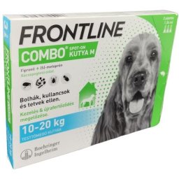 Frontline Combo Kutya M (10-20 kg) (1.34 ml / pipetta | 3 pipetta)