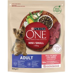 Purina One Mini/Small Sensitive lazaccal és rizzsel (3 x 800 g) 2.4kg