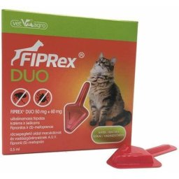 Fiprex Duo macskáknak és vadászgörényeknek [Fipronil 50 mg, (S)-metoprén 60 mg] (3 pipetta)