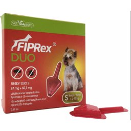 Fiprex Duo (S | 2-10 kg testtömegű kutyáknak | 3 pipetta)