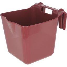 Kerbl HangOn hordozható akasztós etető istállóba (Rosé | 13 literes | 28 x 37* x 32* cm [konzol nélkül] | Szögletes forma)