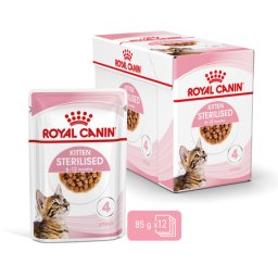 Royal Canin Kitten Sterilised Gravy - Ivartalanított kölyök macska szószos nedves táp (12 x 85 g) 1.02kg