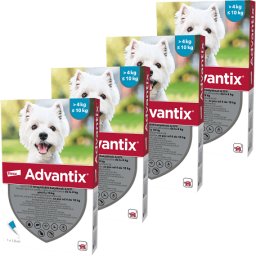 Advantix Spot On kutyáknak (4 darab | 4-10 kg | S | 1 ml / pipetta)