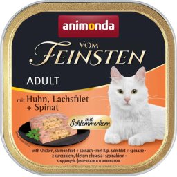 Animonda Vom Feinsten Gourmet csirkés, lazacfilés és spenótos alutálkás macskaeledel (32 x 100 g) 3.2kg