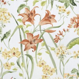 (3 szín) Fauna virág mintás dekor R-280 cm(127)-Rozsda-zöld