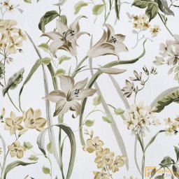 (3 szín) Fauna virág mintás dekor R-280 cm(706)-Zöld-hamvasbarna