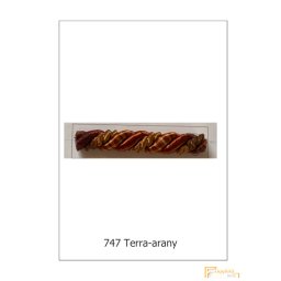 (10 szín) Csavart dekor zsinór. 9763/747 Terra-arany